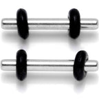 Stainless Steel Micro Straight Plug Set 14G to 8G