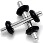 Stainless Steel Micro Straight Plug Set 14G to 8G