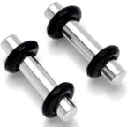 Stainless Steel Micro Straight Plug Set 14G to 8G