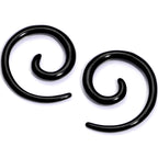 Black Anodized Titanium Micro Spiral Taper Set 12G to 6G