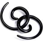 Black Anodized Titanium Micro Spiral Taper Set 12G to 6G