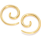 Gold Tone Anodized Titanium Micro Spiral Taper Set 12G ot 6G
