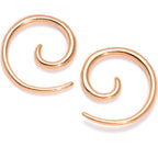 Rose Gold Tone Anodized Titanium Micro Spiral Taper Set 12G to 8G