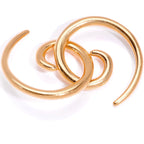 Rose Gold Tone Anodized Titanium Micro Spiral Taper Set 12G to 8G