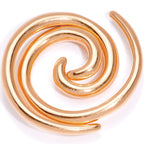 Rose Gold Tone Anodized Titanium Micro Spiral Taper Set 12G to 8G