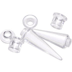 Clear 2 in 1 Interchangeable Screw Fit Plug and Taper Set
