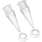 Clear 2 in 1 Interchangeable Screw Fit Plug and Taper Set