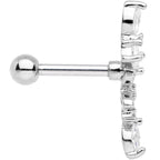 Clear CZ Gem Flower Cascade Cartilage Tragus Earring