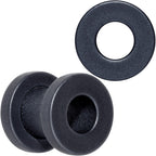 Brown Matte Silicone Screw Fit Tunnel Plug Set 6mm to 25mm