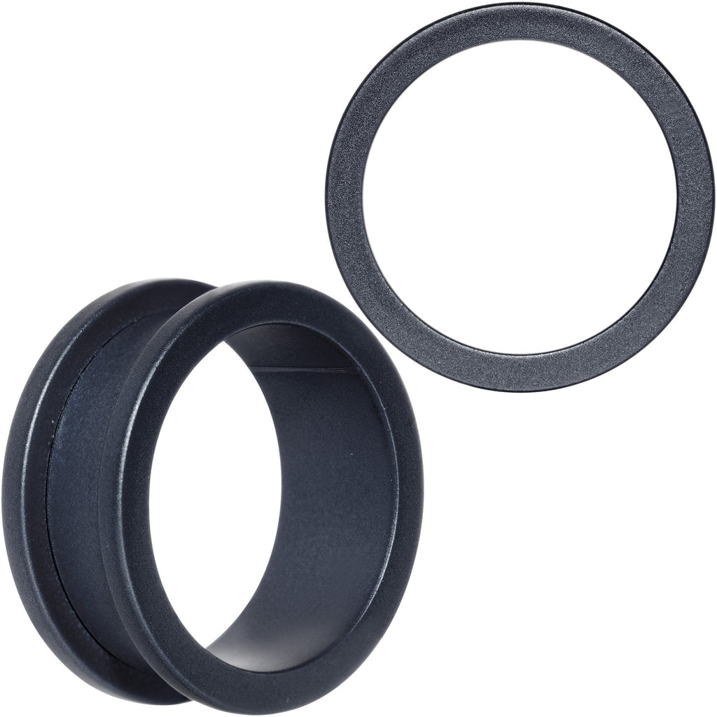 Brown Matte Silicone Screw Fit Tunnel Plug Set 6mm to 25mm