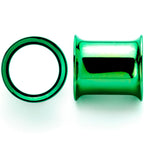 Green Anodized Steel Double Flare Tunnel Plug Set 4mm-16mm