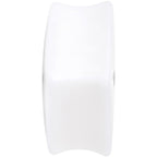 White Acrylic Square Shaped Lucky 7 Dice Saddle Plug Set 22mm to 32mm