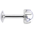 16G 1/4 White Howlite Internally Threaded Labret Monroe Tragus