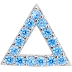 16G 1/4 Aqua Gem Triangle Cartilage Tragus