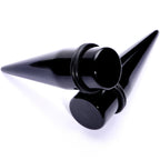 Lightweight Black Acrylic Straight Taper Set 10mm to 25mm