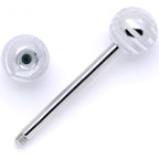 Bright Stripes Party Barbell Tongue Ring Set of 4