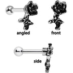 16G 1/4 Clear Gem Springtime Cartilage Tragus Earring Set of 3
