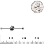 14G Spooky Smiling Jack O Lantern Industrial Barbell 38mm