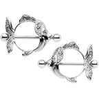 14G 9/16 Angelic Angelfish Nipple Shield Set