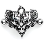 14G 9/16 Dueling Elephants Nipple Shield Set