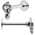 16G 5/16 Clear Gem Lotus Flower Elephant Cartilage Tragus Earring Set