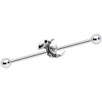 14G UFO Aliens Are Watching Industrial Barbell 38mm