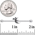14G UFO Aliens Are Watching Industrial Barbell 38mm