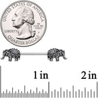 14G 9/16 Ornate Pattern Elephant Barbell Nipple Ring Set