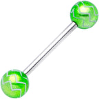 Pastel Wavy Lines Barbell Tongue Ring Set of 4