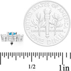 14G Clear Aqua Cubic Zirconia Gem Flower Dermal Anchor Top