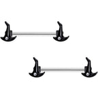14G 9/16 Clear Gem Witch Hat Barbell Nipple Ring Set