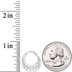 16G 3/8 Clear CZ Gem Chain Hinged Septum Ring