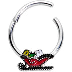 16G 3/8 Santa's Sleigh Ride Hinged Segment Ring