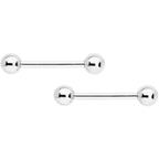 14G 9/16 Flowers Barbell Nipple Ring Set of 4