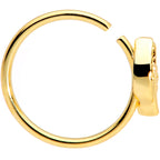20G 5/16 Gold Tone Little Leaf Seamless Circular Ring