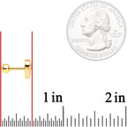16G 1/4 Clear Gem Gold Tone Space Alien Cartilage Tragus Earring