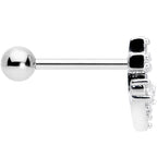 18G 5/16 Clear CZ Gem Nautical Anchor Cartilage Tragus Earring