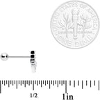 18G 5/16 Clear CZ Gem Nautical Anchor Cartilage Tragus Earring