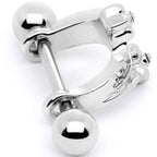 16G 1/2 Clear Gem Cross Crown Cartilage Cuff