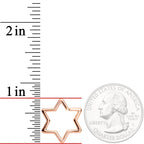16G 3/8 Rose Gold Tone Hexagram Star of David Closure Ring