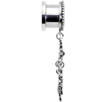 Green Gem Feather Dreamcatcher Screw Fit Tunnel Plug Set