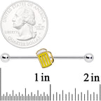 14G St Patricks Day Frosty Beer Mug Barbell Industrial 38mm