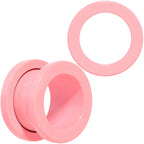 Sweet Pastel Pink Screw Fit Tunnel Plug Set 16G to 19mm