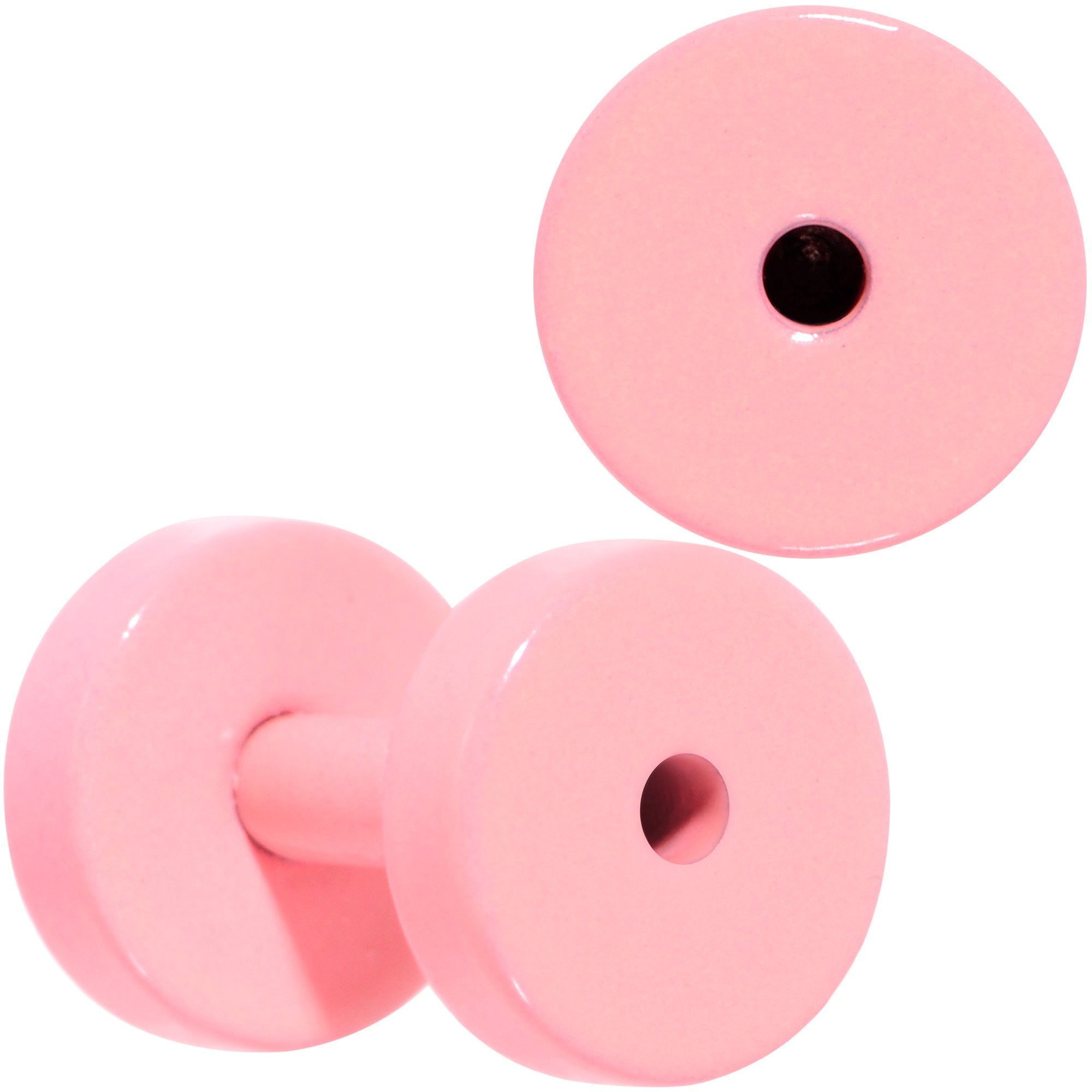 Sweet Pastel Pink Screw Fit Tunnel Plug Set 16G to 19mm