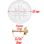 16G 5/16 Clear CZ Star Gold Tone Internally Threaded Labret