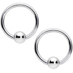 14G 7/16 1/2 Pink Gem Flowers BCR Barbell Nipple Ring Set of 4