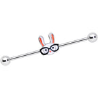 14G Nerdy Easter Bunny Industrial Barbell 38mm