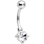 Clear Gem Multicolor Three Dimensional Flower Belly Ring Set of 3