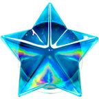 2G Blue Aurora Glass Faceted Star Double Flare Plug Set 6mm to 16mm Sizes