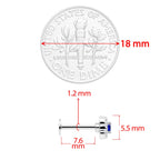 16G 5/16 Blue CZ Gem Square Cross Labret Monroe Tragus